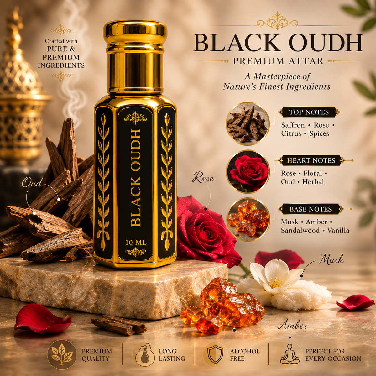 THE PURE BLACK OUDH - 10ML