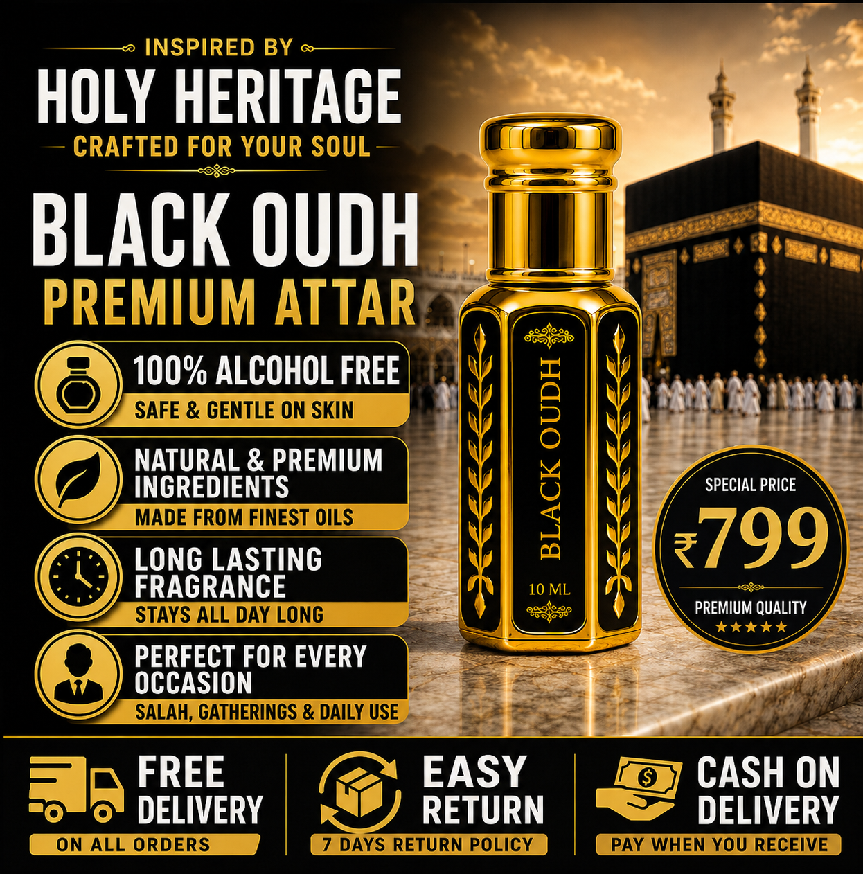 THE PURE BLACK OUDH - 10ML