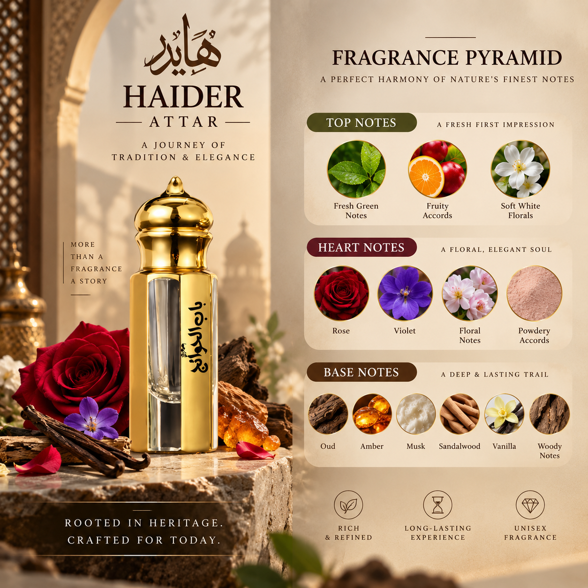 Pure Haider Attar - 12 ml