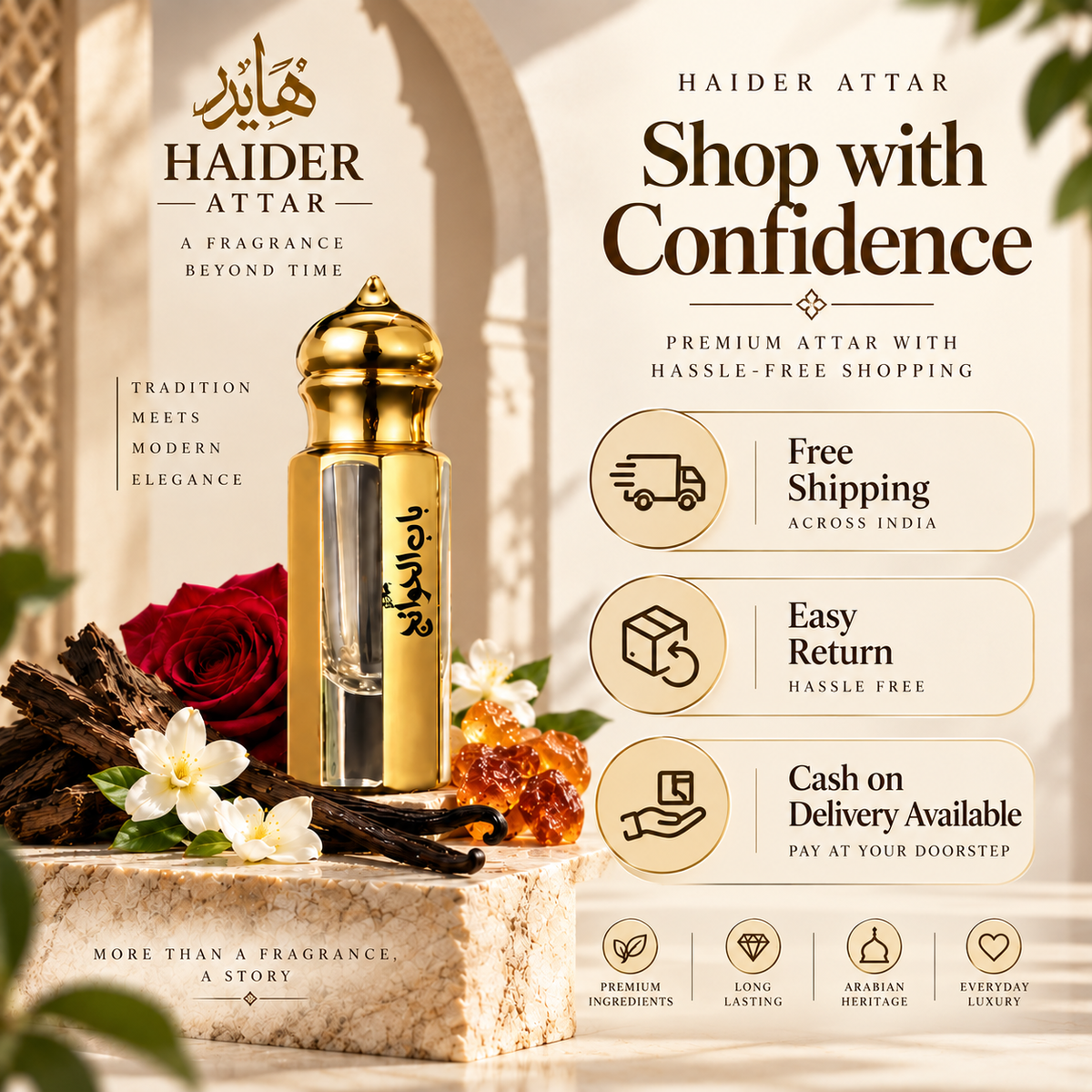 Pure Haider Attar - 12 ml