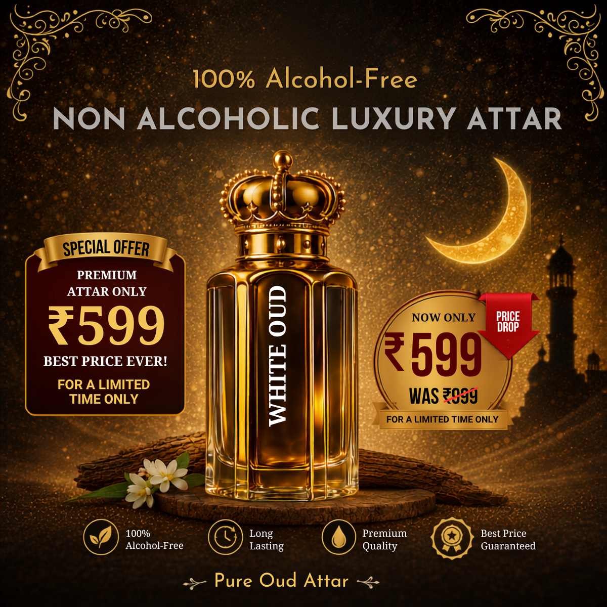Pure White Oud Attar 18ML {COMBO}